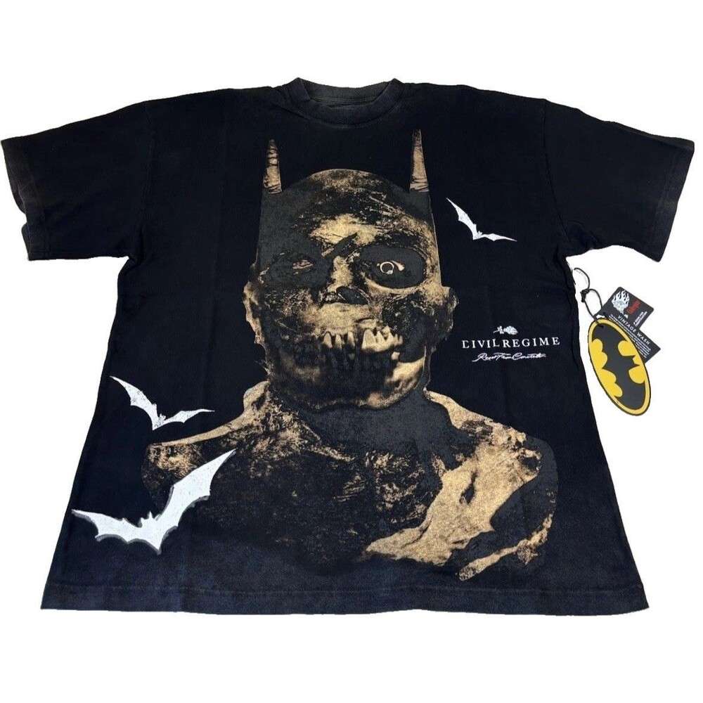NWT Civil Regime X Batman Zombified Forever American Oversized Black Tee size M